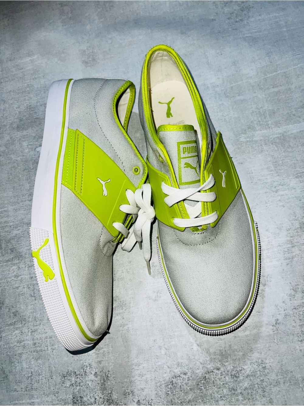 Puma El Ace 2 Mesh Sneakers Grey and Neon Green
